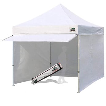 10 x 10 Pop up Canopy Tent with 4 Removable Zippered Sidewalls